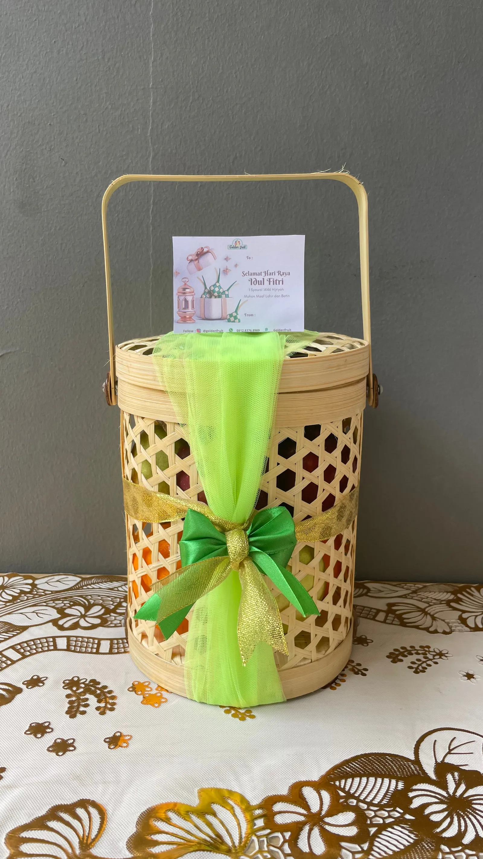 Rattan Tube Hampers – Goldenfruit fruit hamper
